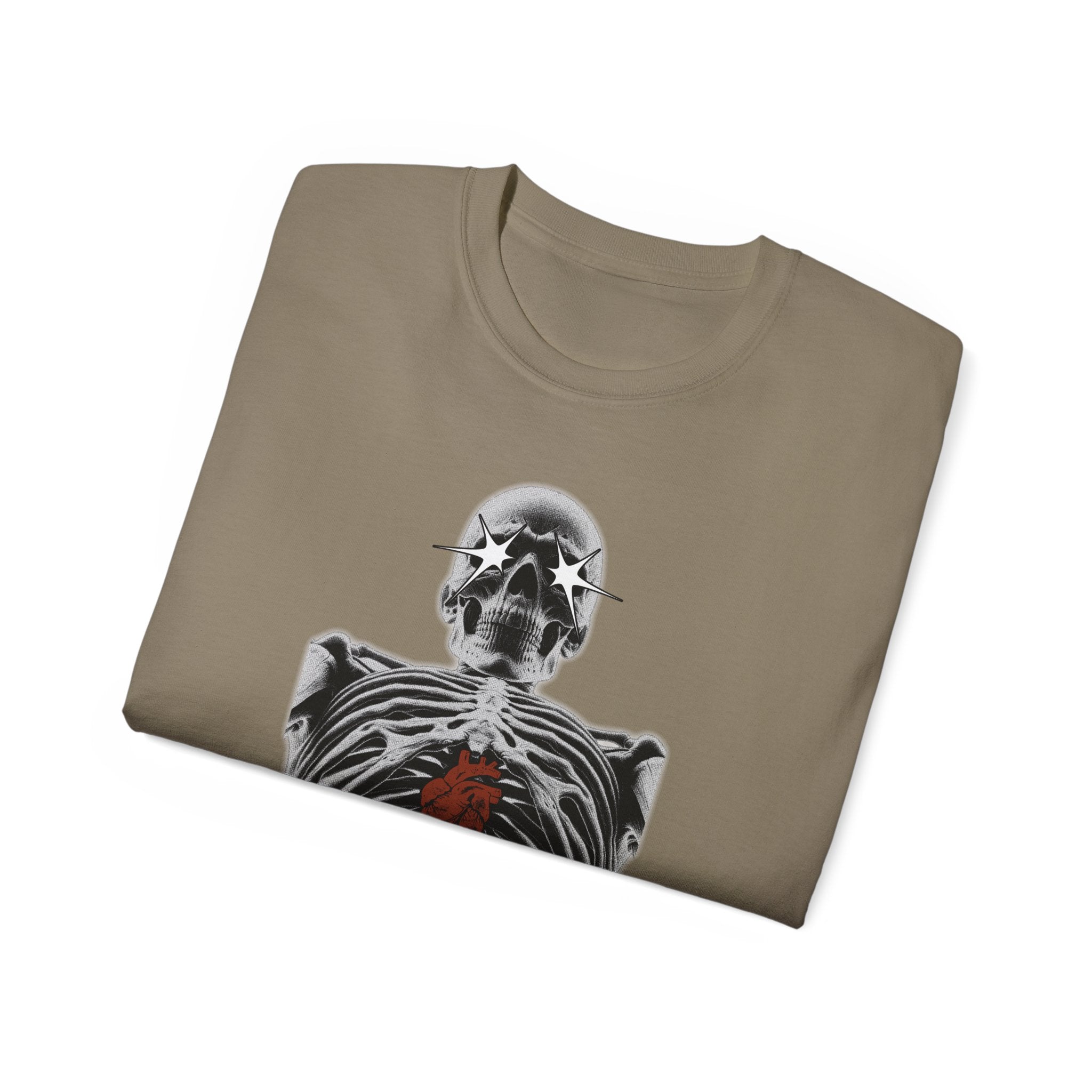 Exposed Heart - Unisex Cotton Tee (Front) - Damned Threads